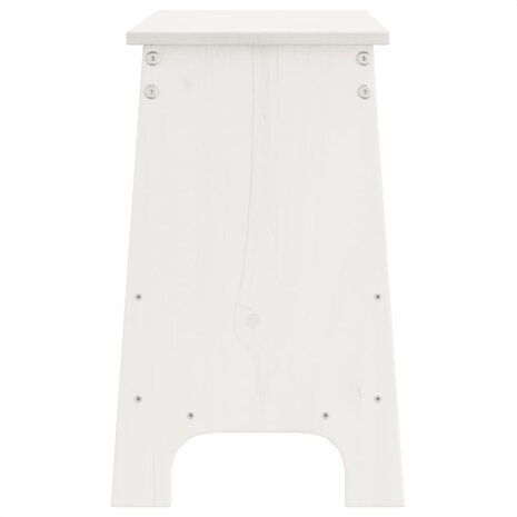 Halbankje 100x28x45 cm massief grenenhout wit 5