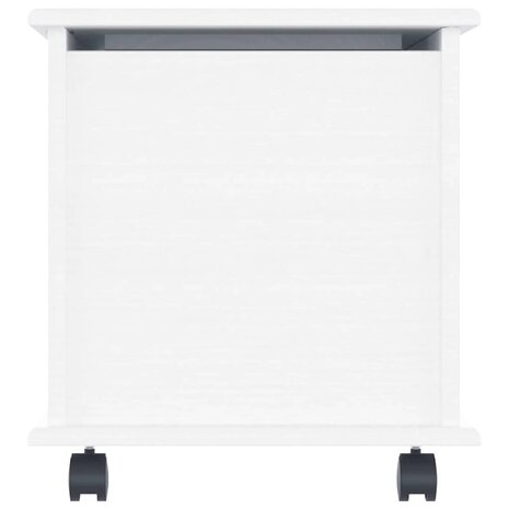 Opbergkist met wielen ALTA 73x39,5x43 cm massief grenenhout wit 6