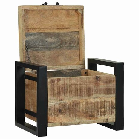 Opbergkisten met opslag Bruin 40 x 30 x 30 cm Massief mangohout 2