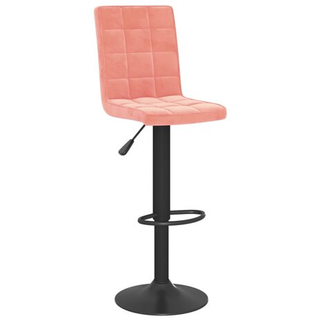 Barkruk Roze Fluweel 2