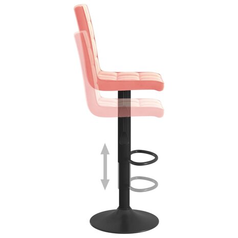 Barkruk Roze Fluweel 6