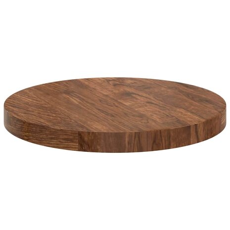 Tafelblad Anders Donkerbruin Ø 30 x 2.5 cm Massief eikenhout 4