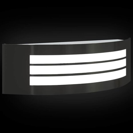 Buitenwandlamp Zwart 32 x 10 x 10 cm Roestvrij staal 9