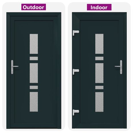 Voordeur Antraciet PVC 7