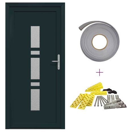 Voordeur Antraciet PVC 2