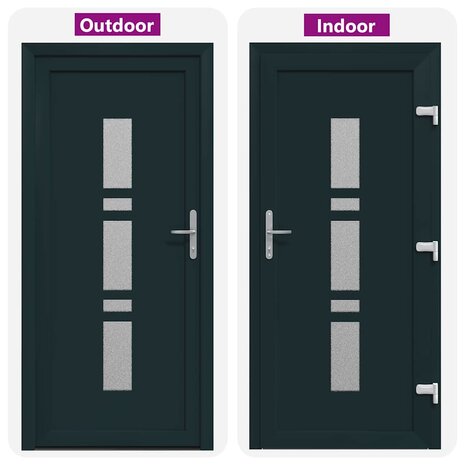 Voordeur Antraciet PVC 7