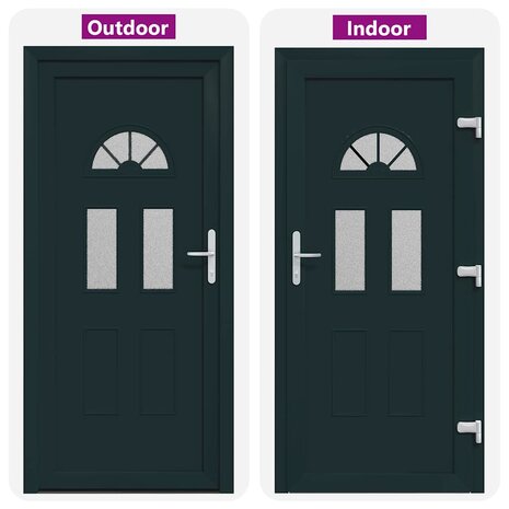Voordeur Antraciet PVC 7
