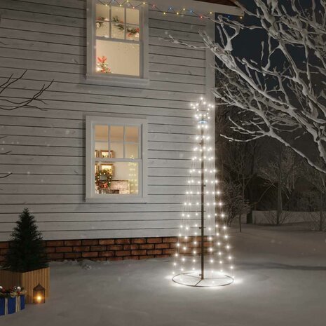 Kegelkerstboom 108 LED&apos;s 70x180 cm koudwit 1