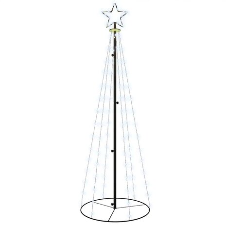 Kegelkerstboom 108 LED&apos;s 70x180 cm koudwit 2