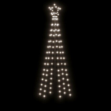 Kegelkerstboom 108 LED&apos;s 70x180 cm koudwit 4