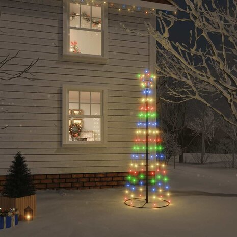 Kegelkerstboom 108 LED&apos;s 70x180 cm meerkleurig 1