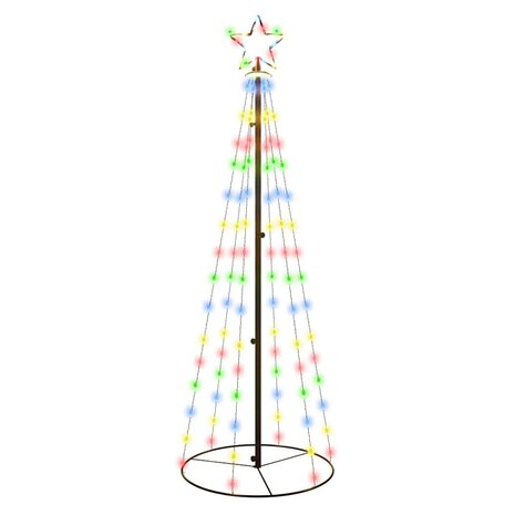 Kegelkerstboom 108 LED&apos;s 70x180 cm meerkleurig 2