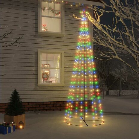 Kegelkerstboom 310 LED&apos;s 100x300 cm meerkleurig 1