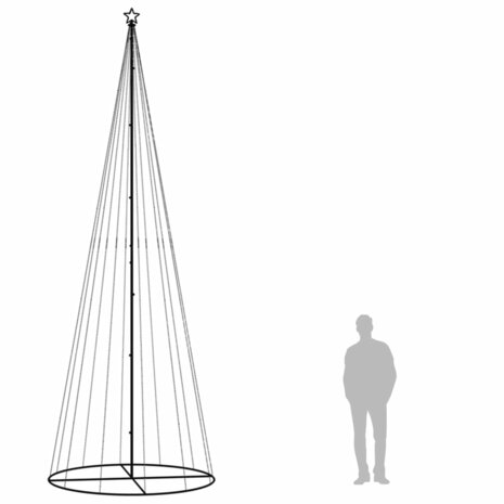 Kegelkerstboom 732 LED&apos;s warmwit 160x500 cm 9