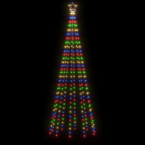 Kerstboom met grondpin 310 LED&apos;s meerkleurig 300 cm 4