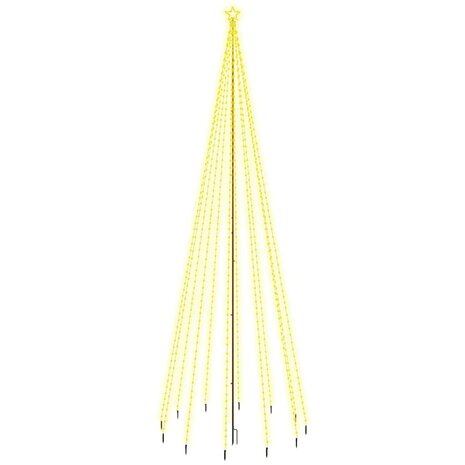 Kerstboom met grondpin 732 LED&apos;s warmwit 500 cm 2