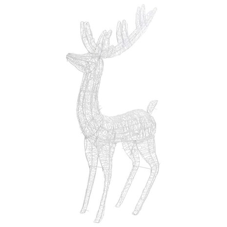 Kerstdecoratie rendier XXL 2 st 250 LED&apos;s warmwit 180 cm acryl 4