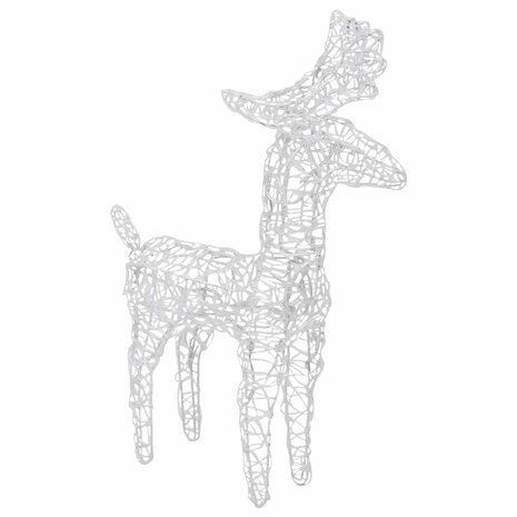 Kerstdecoratie rendieren en slee 280x28x55 cm acryl 5