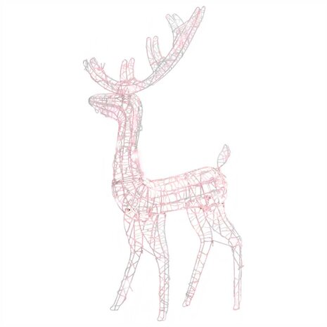 Kerstversiering rendier 140 LED&apos;s 120 cm acryl warmwit 2
