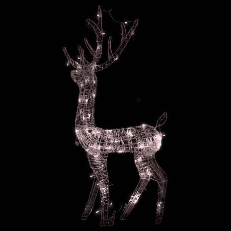 Kerstversiering rendier 140 LED&apos;s 120 cm acryl warmwit 4