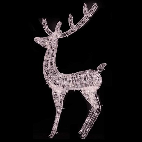 Kerstdecoratie rendier 250 LED&apos;s warmwit 180 cm acryl 4