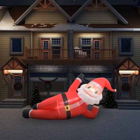 Kerstman opblaasbaar LED XXL IP44 360 cm rood 1