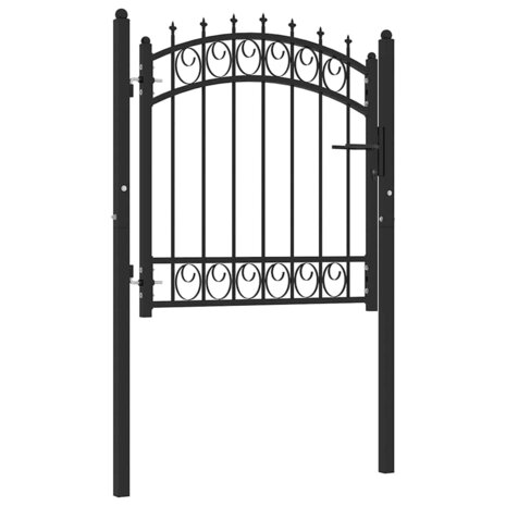 Poort met speerpunten 100x100 cm staal zwart 1