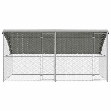 Kippenhok Zilver 400 x 200 x 198.5 cm Gegalvaniseerd staal 3