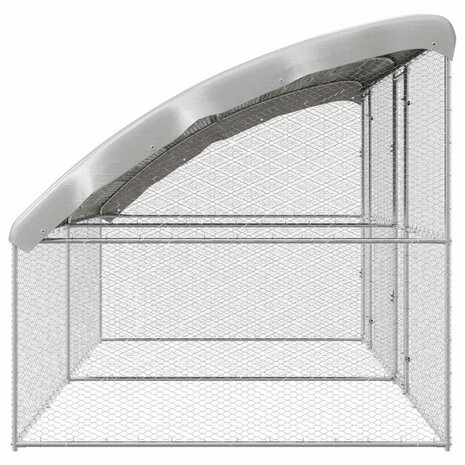 Kippenhok Zilver 400 x 200 x 198.5 cm Gegalvaniseerd staal 4