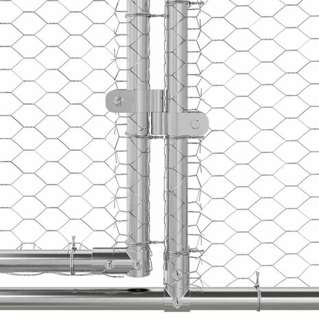 Kippenhok Zilver 400 x 200 x 198.5 cm Gegalvaniseerd staal 6