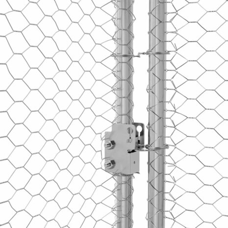 Kippenhok Zilver 400 x 200 x 198.5 cm Gegalvaniseerd staal 7