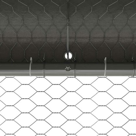 Kippenhok Zilver 400 x 200 x 198.5 cm Gegalvaniseerd staal 9