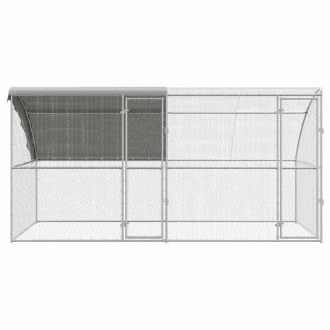 Kippenhok Zilver 400 x 200 x 198.5 cm Gegalvaniseerd staal 3
