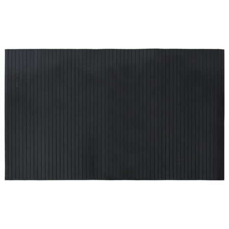 Vloerkleed rechthoekig 60x100 cm bamboe zwart 2