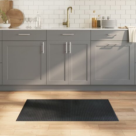 Vloerkleed rechthoekig 60x100 cm bamboe grijs 1