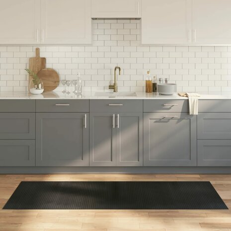 Vloerkleed rechthoekig 70x200 cm bamboe zwart 1