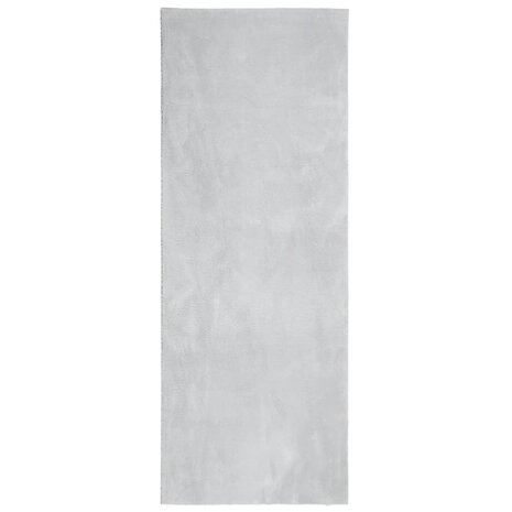 Vloerkleed HUARTE laagpolig zacht wasbaar 80x200 cm grijs 2