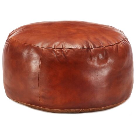 Poef 60x30 cm echt geitenleer tan 1