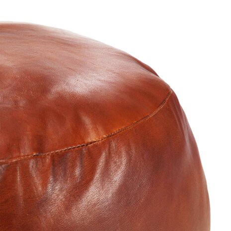 Poef 60x30 cm echt geitenleer tan 2