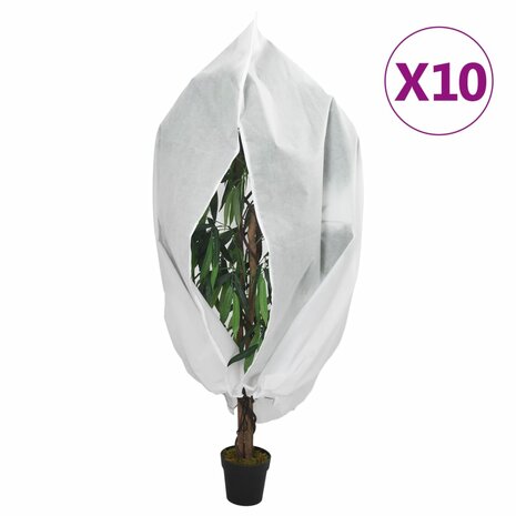 Plantenhoezen met ritssluiting 10 st 70 g/m² 1,55x1,55 m 1