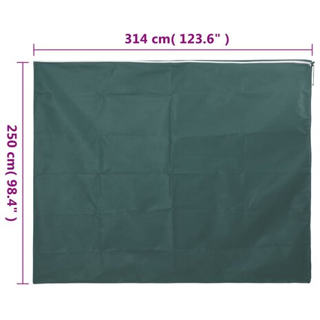Plantenhoes met ritssluiting 70 g/m² 3,14x2,5 m 9