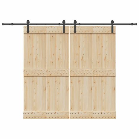 Doos met onderdelen voor schuifdeur 427 cm staal zwart 1