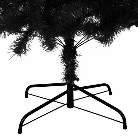 Kunstkerstboom met standaard 180 cm PVC zwart 6