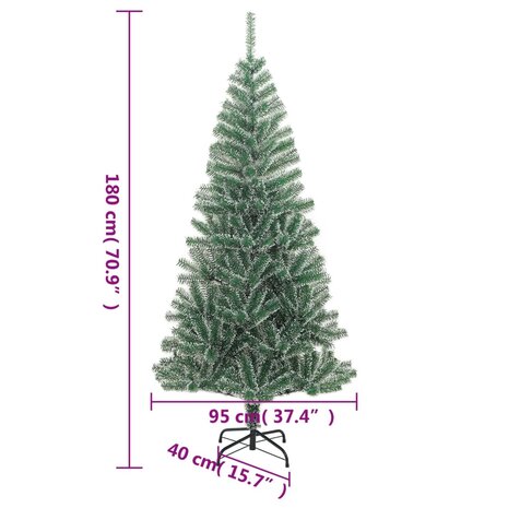 Kunstkerstboom met sneeuw 180 cm groen 7
