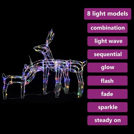 3-delige Kerstverlichting rendieren 229 LED&apos;s 4