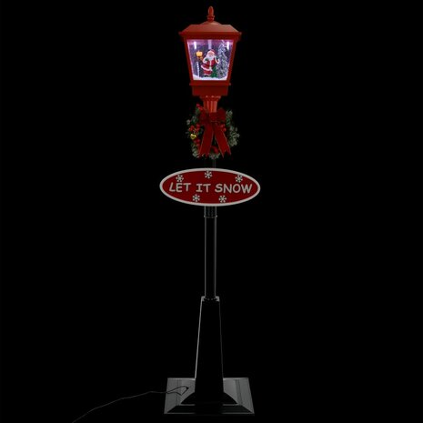 Straatlantaarn met kerstman LED 180 cm 7