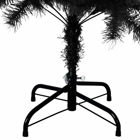 Kunstkerstboom met standaard 150 cm PVC zwart 6