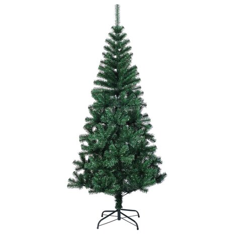 Kunstkerstboom met iriserende uiteinden 120 cm PVC groen 2