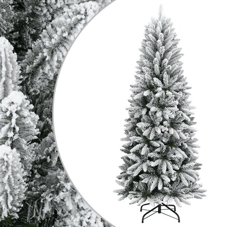 Kunstkerstboom met sneeuw 120 cm PVC en PE 1
