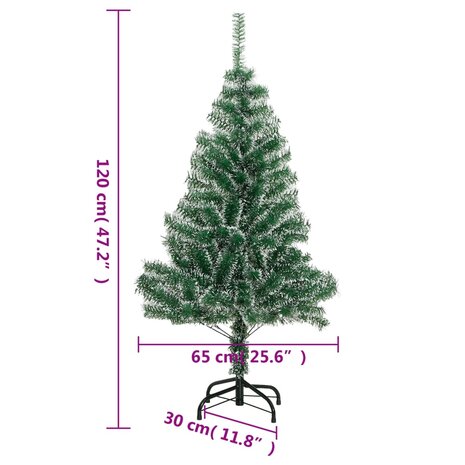 Kunstkerstboom met sneeuw 120 cm groen 7